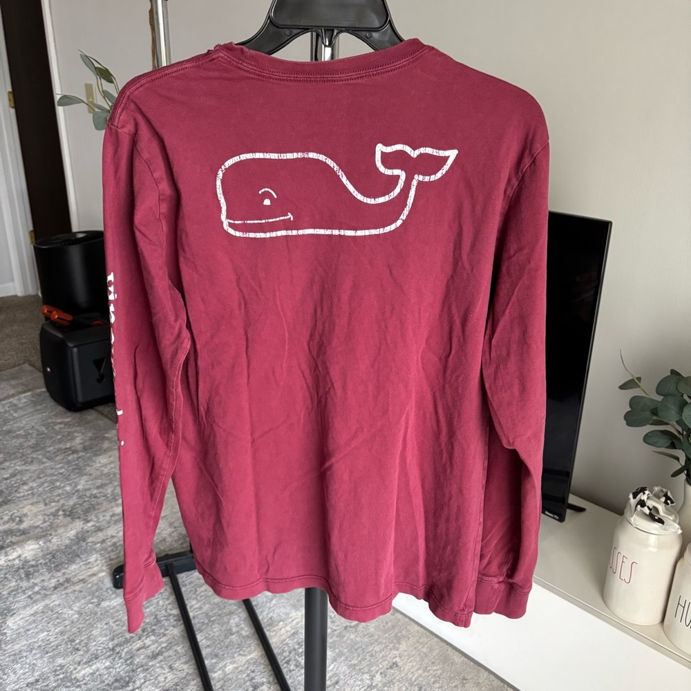 Vineyard Vines Men's Red Long Sleeve Shirt - Picture 5 of 5